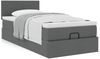 vidaXL Ottoman-Bett mit Matratze Dunkelgrau 100x200 cm Stoff 3311353 Bild 5