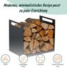 Relaxdays Modernes Kaminholzregal aus Metall Bild 5
