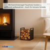 Relaxdays Modernes Kaminholzregal aus Metall Bild 2