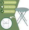 Albatros Bistroset 3-teilig Grün – Bistrotisch mit 2 Stühlen – klappbare Stühle und Tisch aus robustem Metall – optimal als Balkonmöbel Set oder Gartenmöbel in modernem Design Bild 4