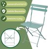 Albatros Bistroset 3-teilig Grün – Bistrotisch mit 2 Stühlen – klappbare Stühle und Tisch aus robustem Metall – optimal als Balkonmöbel Set oder Gartenmöbel in modernem Design Bild 3