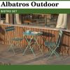 Albatros Bistroset 3-teilig Grün – Bistrotisch mit 2 Stühlen – klappbare Stühle und Tisch aus robustem Metall – optimal als Balkonmöbel Set oder Gartenmöbel in modernem Design Bild 2