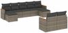 vidaXL 9-tlg. Garten-Sofagarnitur mit Kissen Grau Poly Rattan 3226403 Bild 2