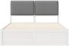 vidaXL Bettgestell mit gepolstertem Kopfteil Hellgrau 135 x 190 cm 3398138 Bild 5