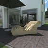 Relaxliege "Sigi" Gartenliege Massivholz Zirbe abgeschrägt 140cm Bild 3