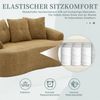 LVHOM 2-Sitzer Sofa mit 3 Kissen, Cloud Sofa mit komprimiertem Design, kein Aufbau erforderlich, Doppelsofa aus Chenille, Gelb Bild 4