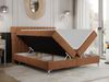 Boxspringbett mit 2 Bettkästen Matratze und Topper - MILEN - 120x200cm - Orange Stoff - H4 Bild 2