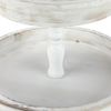 Etagere 2 Stöckig Servierplatte Weiß Servierständer Standetagere Etagenständer Obstschale Gebäckschale Vintage Kuchenstand Bild 4