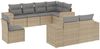 vidaXL 8-tlg. Garten-Sofagarnitur mit Kissen Beige Poly Rattan 3222838 Bild 2