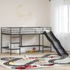 vidaXL Kinder-Loftbett mit Rutsche Schwarz und Anthrazit 90 x 200 cm 42020776 Bild 1