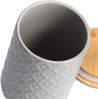ZELLER 19849 Vorratsdose 720 ml Keramik, grau mit Bambusdeckel, ca. Ø 10 x 15 cm Bild 2
