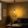 LED Hängeleuchte, Gitter, Metall, schwarz, H 120 cm Bild 2