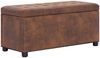 vidaXL Ottoman mit Stauraum 87,5 cm Braun Wildleder-Optik 281375 Bild 1