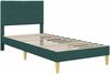 vidaXL Bettrahmen mit Kopfteil Dunkelgrün 100 x 200 cm Stoff 42027567 Bild 3