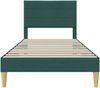 vidaXL Bettrahmen mit Kopfteil Dunkelgrün 100 x 200 cm Stoff 42027567 Bild 4