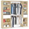 habeig Kleiderschrank Begehbarer Kleiderschrank 5077 in Breite verstellbar offen Schublade stufenlos in der Breite verstellbar von 140 - 200 cm Bild 3