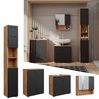 Badmöbel-Set Irma Anthrazit mit Wabenstruktur 4 Teile, mit Hochschrank und Kommode Vicco Bild 2