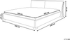 Lederbett gold Lattenrost 160x200 cm mit LED-Beleuchtung bunt PARIS Bild 2
