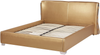 Lederbett gold Lattenrost 160x200 cm mit LED-Beleuchtung bunt PARIS Bild 5