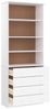 vidaXL Bücherregal mit Schubladen ALTA Weiß 77x35x186,5 cm Kiefernholz 353954 Bild 4