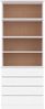 vidaXL Bücherregal mit Schubladen ALTA Weiß 77x35x186,5 cm Kiefernholz 353954 Bild 3