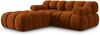 Micadoni Modulares Sofa Bellis 3-Sitzer mit flachem Modul Samt Bluvel Terrakotta Bild 2