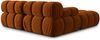 Micadoni Modulares Sofa Bellis 3-Sitzer mit flachem Modul Samt Bluvel Terrakotta Bild 5