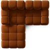 Micadoni Modulares Sofa Bellis 3-Sitzer mit flachem Modul Samt Bluvel Terrakotta Bild 4