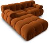 Micadoni Modulares Sofa Bellis 3-Sitzer mit flachem Modul Samt Bluvel Terrakotta Bild 3