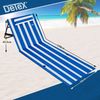 DETEX® Strandmatte 2er-Set Blau/Weiß 158 x 56 x 46 cm gepolstert Bild 4