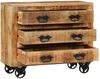 vidaXL Sideboard mit 3 Schubladen 80x30x65 cm Massives Raues Mangoholz 351690 Bild 2