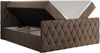 Boxspringbett mit gesteppter Front und Kopfteil, Multipocket-Matratze, zwei Bettkästen - MIREN DUO - 140 x 200 cm - Braun Velvet - H3 Bild 4
