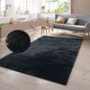 TeppichHome24 Flokati-Teppich Teppich Shaggy Flokati in schwarz, rechteckig Bild 2