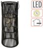 Spetebo LED Gartenleuchte Solar Lampe schwarz, mit Glühbirne, LED, warm weiß, in Rattan Optik Bild 3