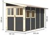 Karibu Gartenhaus Wandlitz 4 Anlehnhaus 19mm terragrau Bild 3