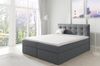 Boxspringbett Schlafzimmerbett OVIEDO XL 160x220cm Stoff Dunkelgrau Bild 2