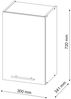 Hängeschrank Fame-Line Bordeaux Hochglanz 30 cm Vicco Bild 3