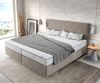 Boxspringbett Dream-Well Mikrofaser Beige 200x200 cm Bonell-Matratze PU-Topper Bild 4