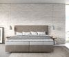 Boxspringbett Dream-Well Mikrofaser Beige 200x200 cm Bonell-Matratze PU-Topper Bild 2