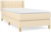 vidaXL Boxspringbett mit Matratze Creme 80x200 cm Stoff, Härtegrad: H2 [3130390] Bild 2