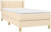 vidaXL Boxspringbett mit Matratze Creme 80x200 cm Stoff, Härtegrad: H2 [3130390] Bild 3