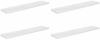 Bücherregal Wand 4 pcs, Schweberegale, Wandregal Hochglanz-Weiß 120x23,5x3,8 cm MDF Bild 2