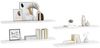 Bücherregal Wand 4 pcs, Schweberegale, Wandregal Hochglanz-Weiß 120x23,5x3,8 cm MDF Bild 5