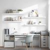 Bücherregal Wand 4 pcs, Schweberegale, Wandregal Hochglanz-Weiß 120x23,5x3,8 cm MDF Bild 3