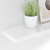 Bücherregal Wand 4 pcs, Schweberegale, Wandregal Hochglanz-Weiß 120x23,5x3,8 cm MDF Bild 4