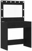 vidaXL Schminktisch mit Regal 3 pcs Schwarz Eichen-Optik Holzwerkstoff 3334210 Bild 5