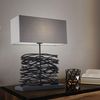 Holz Tischlampe, grau, Höhe 50 cm, JAMIE Bild 3
