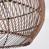 hofstein Deckenleuchte moderne Deckenlampe aus Metall/Rattan in Schwarz/Dunkelbraun, ohne Leuchtmittel, Boho-Design Deckenleuchte,Lichteffekt, Ø50cm, 3xE27, ohne Leuchtmittel Bild 3