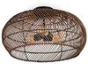 hofstein Deckenleuchte moderne Deckenlampe aus Metall/Rattan in Schwarz/Dunkelbraun, ohne Leuchtmittel, Boho-Design Deckenleuchte,Lichteffekt, Ø50cm, 3xE27, ohne Leuchtmittel Bild 4