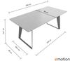 Esszimmertisch FLORINT 180x90cm weiße Keramikplatte schwarze Design-Tischkufen : Weiss Bild 3